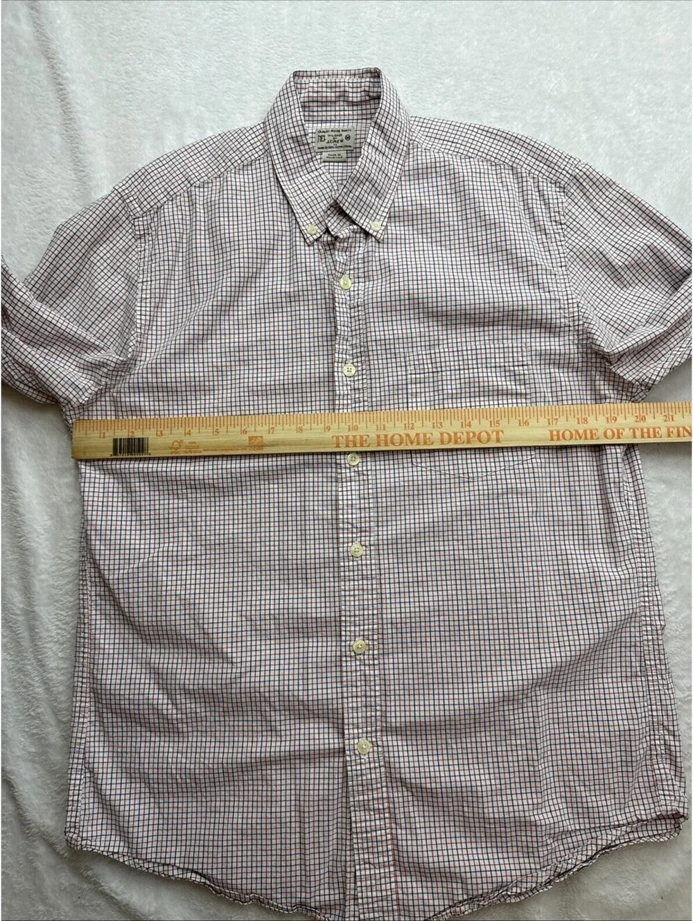 Tailored By J. Crew Men’s Long Sleeve Button-Down Shirt Summer Plaid Medium